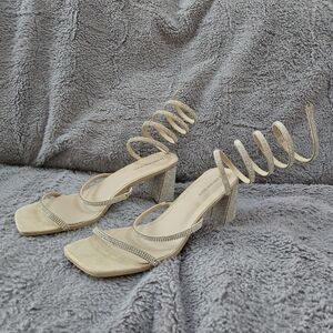 Elegant Spiral Strap Heels